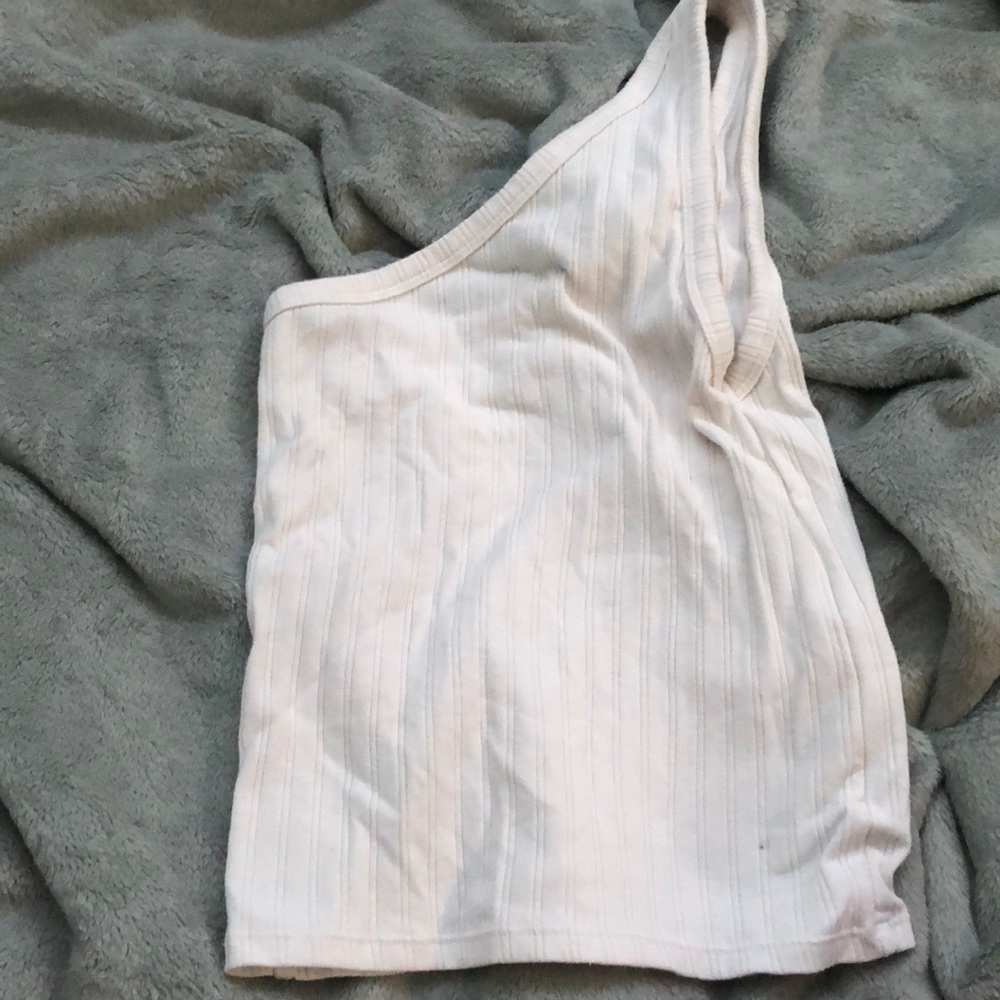 Super cute white, one shoulder